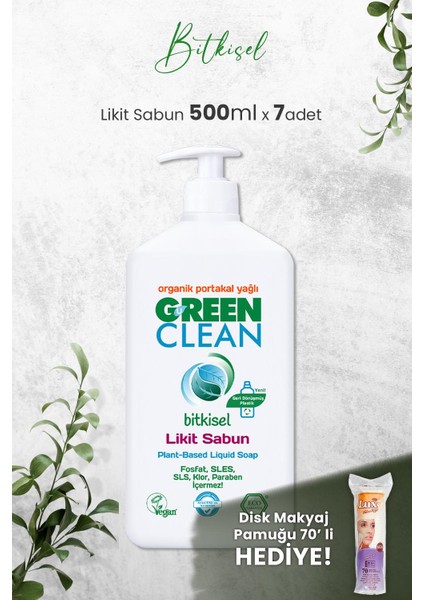 Organik Sıvı Sabun Portakallı 500 Ml X 7 Adet