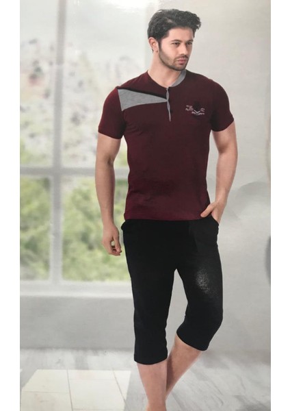 Donex 2613 Erkek Kapri Pıjama Tk Bordo - Xl