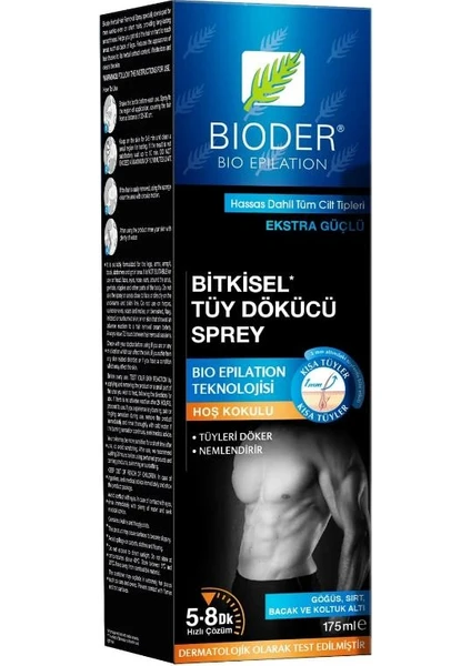 Erkekler İçin Bitkisel Tüy Dökücü Sprey 175 ml