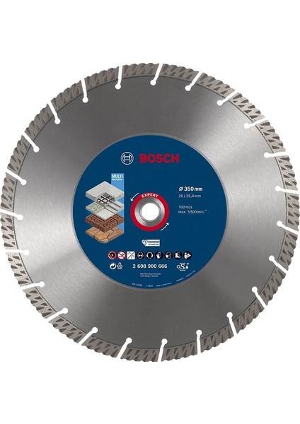 Expert Multimaterial Yapı Malzemeleri Için Elmas Testere 350 mm