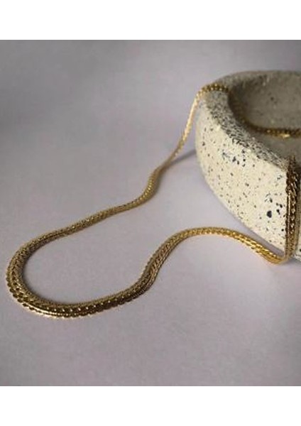 Kadın Için Uzun Vintage Zincir Kolye Gold Renk Çelik Üzeri Altın Kaplama 2 Yıl Garanti Belgeli modelleri