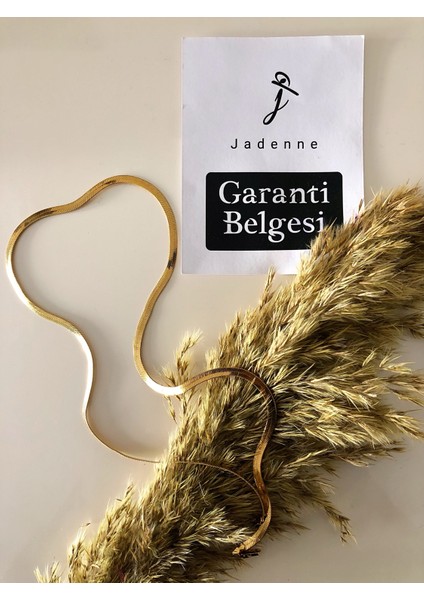 Italyan Ezme Kolye Zincir Yılan Kadın Çelik Üzeri Altın Kaplama Garanti Belgeli fırsatları