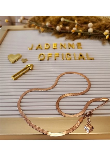 Italyan Yassı Ezme Burma Zincir Rose Gold Kolye Çelik Üzeri Altın Kaplama Garanti Belgeli fiyatları