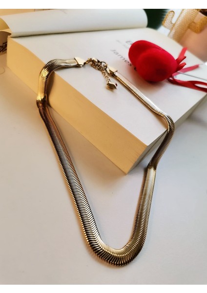 Kombin Kolye Zincir Kadın Gold 45CM Çelik Üzeri Altın Kaplama Garanti Belgeli modelleri
