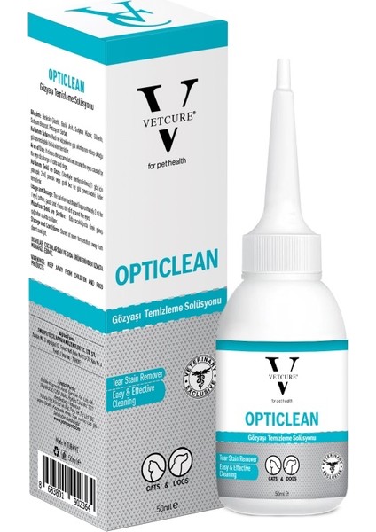 Opticlean Kedi ve Köpek Göz Temizleme Solüsyonu 50 ml