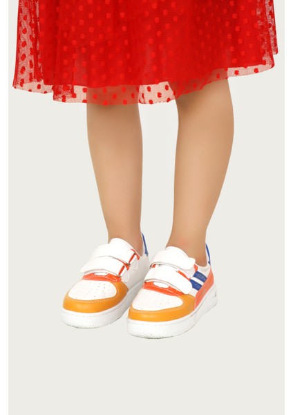 Kız Çocuk Turuncu Cırt Cırtlı Outdoor Spor Ayakkabı Sneaker DC10164