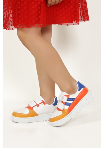 Kız Çocuk Turuncu Cırt Cırtlı Outdoor Spor Ayakkabı Sneaker DC10164 fiyatları