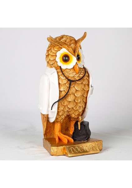 Biblo Beyaz Önlüklü Doktor Baykuş Sarı 17X33X14 Cm. fiyatları