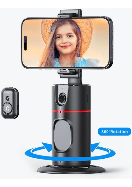 P02 Profesyonel 360 Derece Gimbal Öz Çekim Telefon Sabitleyici Video Çekimi Siyah