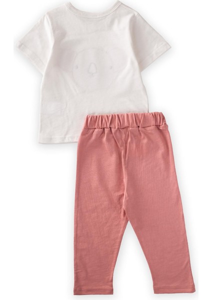 Koala Aplikeli Pijama Takım Ekru