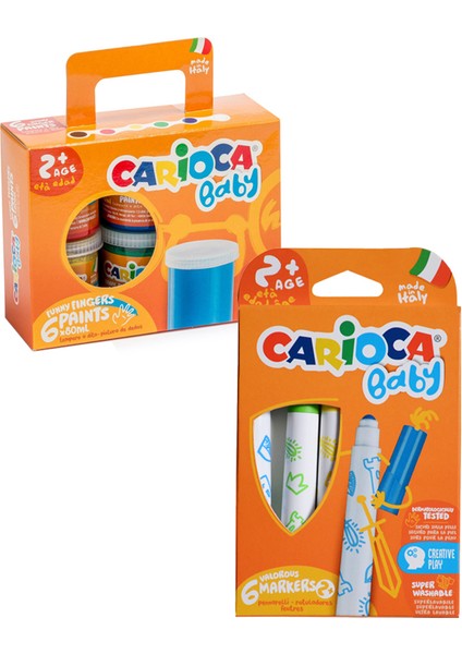 Baby Parmak Boya ve Carioca Baby Marker 2 Adet Boyama Seti