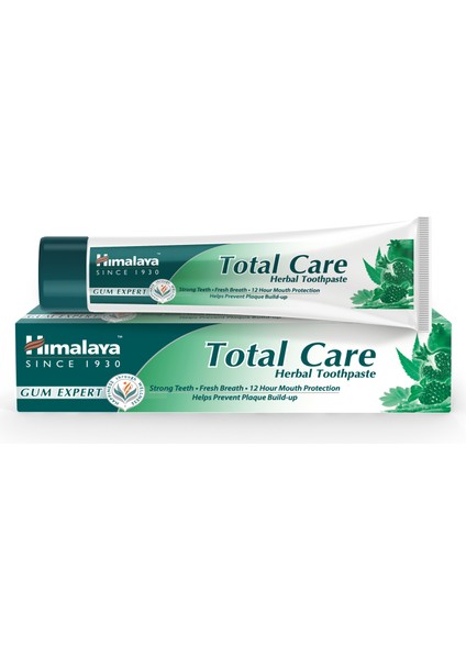 Total Care Bitkisel Diş Macunu, Florürsüz, Parabensiz, Bitkisel Enzim, 100 ml/125 gr
