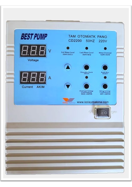Dijital 2 Hp Dalgıç Pompa Koruma ve Kontrol Panosu