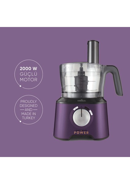 Mastermaid Power Multifunctional 10 İn 1 Grape Purple Mutfak Robotu, Blender Seti 2000w