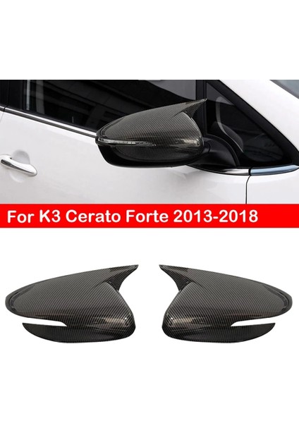 Kia K3 B Için 1pair Dikiz Aynası Kapağı Konut Öküz Boynuz Döşeme Kapakları (Yurt Dışından)