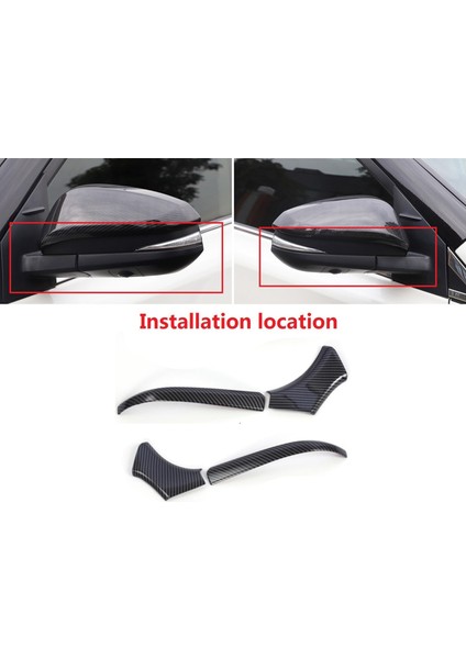 Araba Yan Kapı Dikiz Aynası Çerçevesi Kapak Trim Karbon Fiber Abs, Rhd (Yurt Dışından)