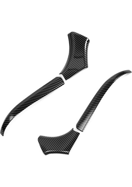 Araba Yan Kapı Dikiz Aynası Çerçevesi Kapak Trim Karbon Fiber Abs, Rhd (Yurt Dışından)