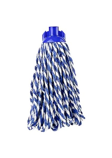 PM02 Yedek Islak Vidalı Mop Paspas Püskül Ucu - Pamuklu Mikrofiber Ipli Mop Yedeği Başlığı