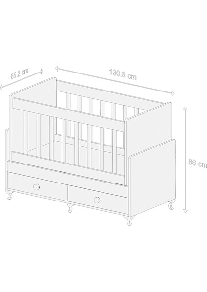 Wsmall Sallanır Anne Yanı Bebek Beşiği Yatak Uyku Seti Hediyeli 60X120 cm