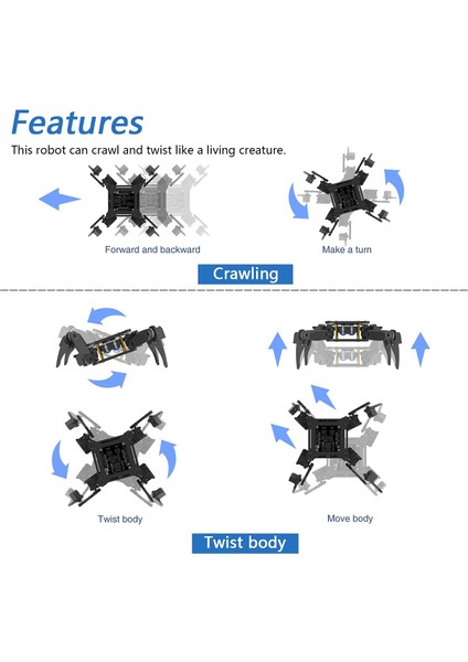 Uzaktan Kumandalı Dört Ayaklı Robot Kiti