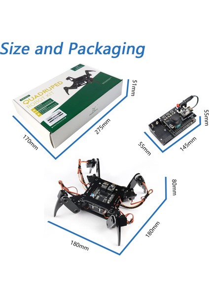 Uzaktan Kumandalı Dört Ayaklı Robot Kiti