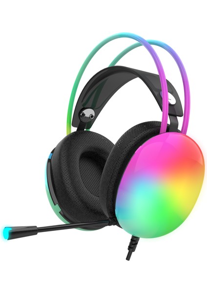 IGK-X8S Empousa Series 7.1 Surround Transparan Rgb LED Effect Gaming Headset