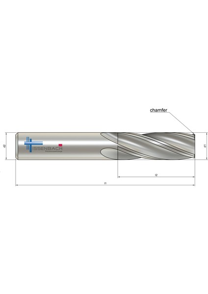 Yüksek Performans Parmak Freze Kesici Uç Çapı 10 mm