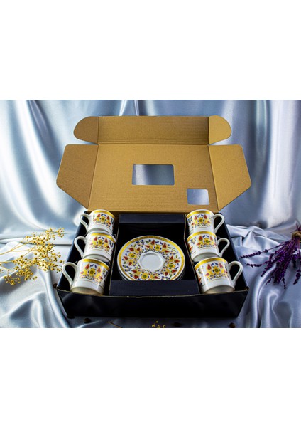 6'lı Altın Yaldızlı Porselen Fincan Takımı modelleri