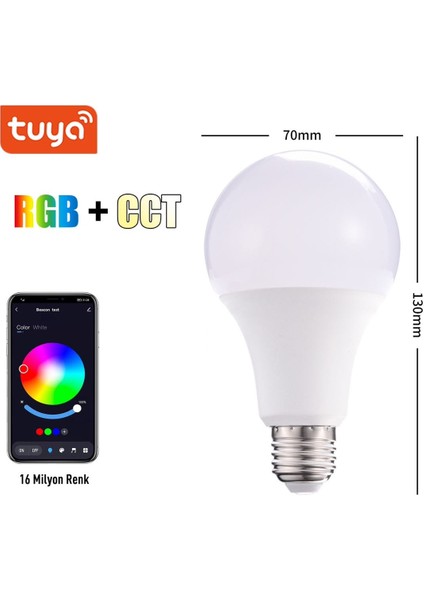 Blutooth Akıllı Rgb Ampul 16 Milyon Renk Uzaktan Telefon Kontrol Ambiyans Işığı fırsatları