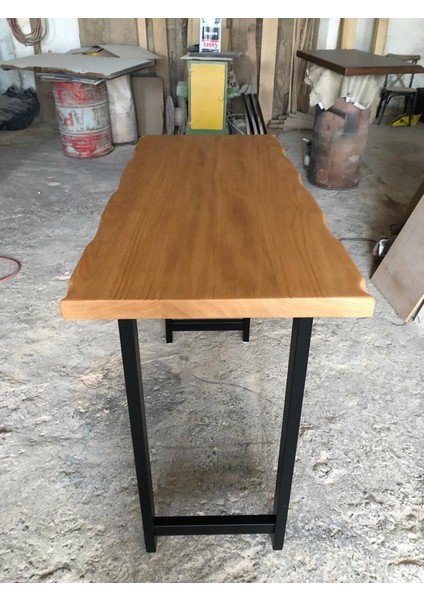 Kayın Ağacı Kütük Bar Masası 55X150X105.CM