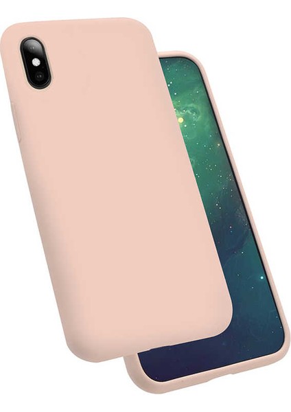 Apple iPhone Xs Max 6.5 Kılıf Lansman Dokulu Kadife Iç Yüzey Yüksek Kalite Yumuşak Silikon Kapak (Silk)