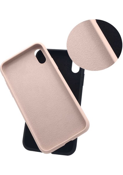 Apple iPhone Xs Max 6.5 Kılıf Lansman Dokulu Kadife Iç Yüzey Yüksek Kalite Yumuşak Silikon Kapak (Silk)