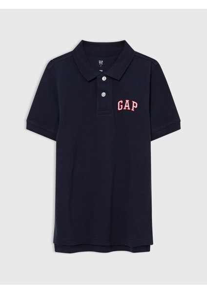 Erkek Çocuk Lacivert Gap Logo Polo Yaka T-Shirt