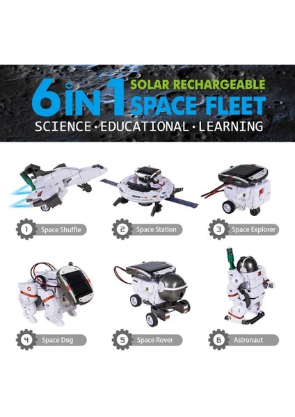 Dıy Monte Edilmiş 6'sı 1 Arada Akıllı Robot Oyuncak (Yurt Dışından)