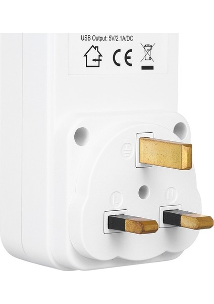 Mbw 2 USB Portu 5 V 2.1A Uk Plug Geri Sayım Zamanlayıcı Soket - Beyaz (Yurt Dışından)