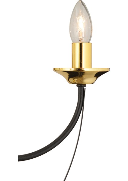 Obito 4Lü Siyah Gold Modern Sarkıt Yatak odası Retro Salon Avize