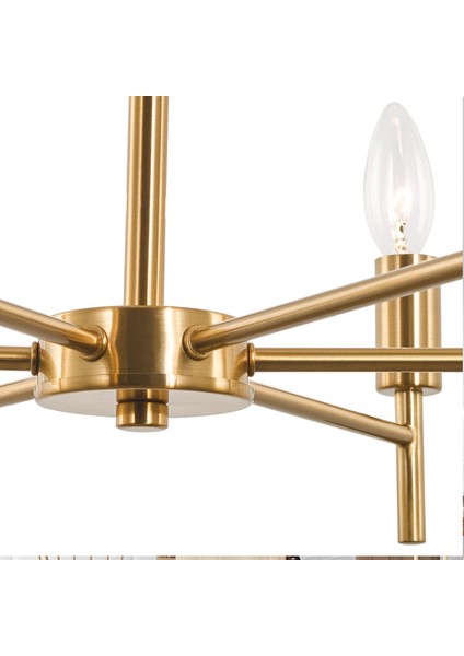 Vaneo 6 Lı Gold Modern Genç Odası Mutfak Salon Avize