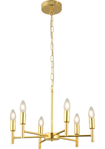 Vaneo 6 Lı Gold Modern Genç Odası Mutfak Salon Avize