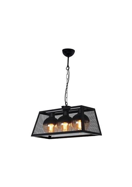 Silver 3 Lü Küp Spor Modern Retro Sarkıt Mutfak Salon Avize