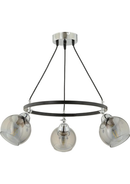 Flora 3 Lü Krom Detaylı Modern Koridor Mutfak Salon Avize