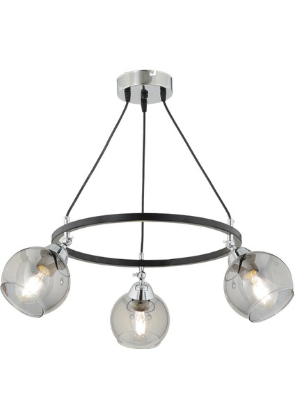 Flora 3 Lü Krom Detaylı Modern Koridor Mutfak Salon Avize