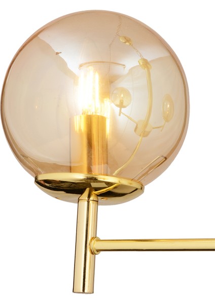 Minar 3Lü Gold Kaplama Modern Yatak odası Salon Avize