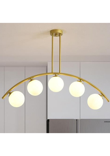 Fralde 5 Li Gold Modern Mutfak Cafe Restoran için Uygun Retro Salon Avize
