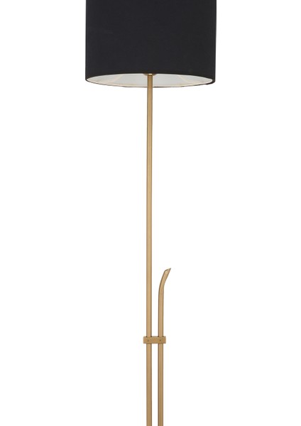 Jolly Siyah Şapkalı Eskitme Modern Tasarım Ayaklı Abajur Lamba Metal Lambader