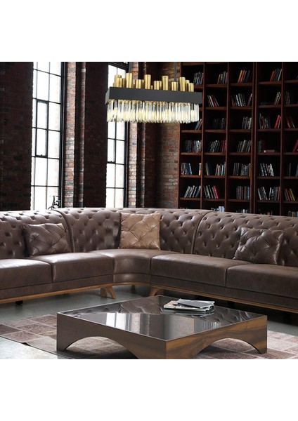 Torre Sıralı Eskitme Kristalli, Taşlı Modern Tasarım Yemek Masası Üstü, Kristal Salon Avize