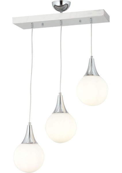 Damla 3 Lü Sıralı -Led Ampul Dahil Modern Koridor Mutfak Salon Sarkıt Avize