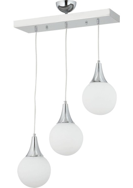 Damla 3 Lü Sıralı -Led Ampul Dahil Modern Koridor Mutfak Salon Sarkıt Avize