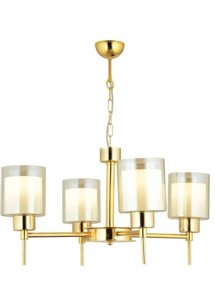 Cemre 4 Lü Gold Modern Yatak Odası Salon Avize
