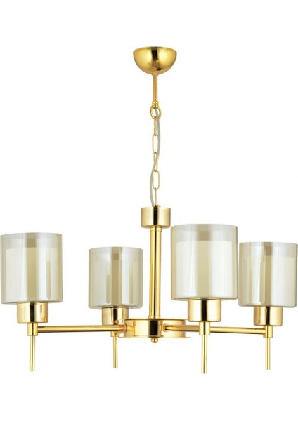 Cemre 4 Lü Gold Modern Yatak Odası Salon Avize