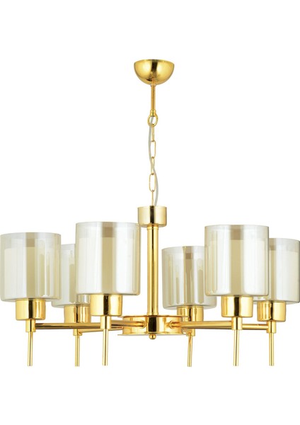 Cemre 6 Lı Gold Modern Yatak Odası Salon Avize